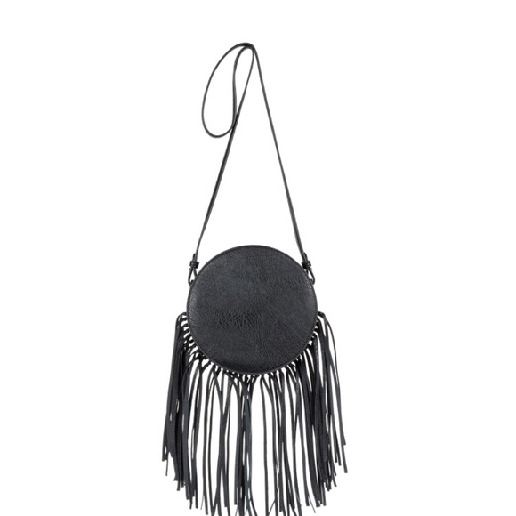 NWT ROXY CROSSBODY FRINGE FESTIVAL BAG (black) - Picture 3 of 8